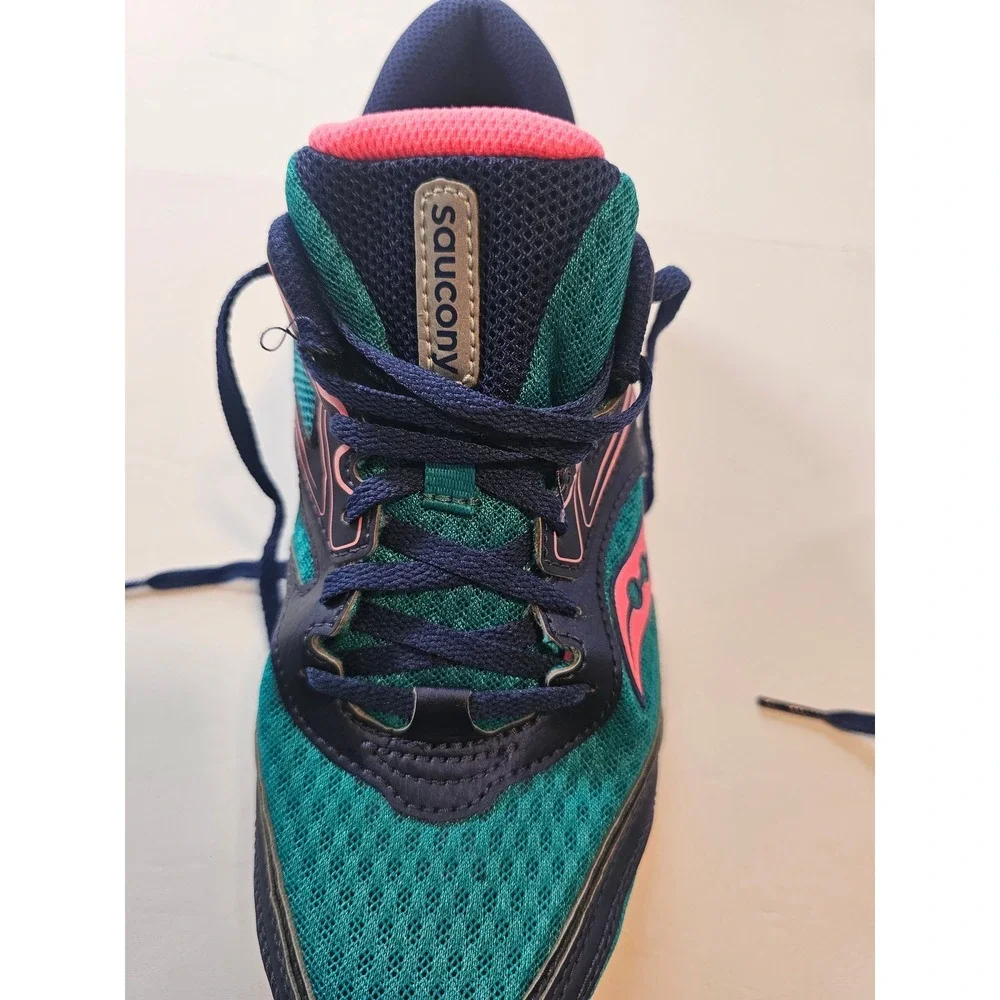 Saucony Cohesion 12 Sneakers Womens 8 Teal Navy Pink Running‎ Shoes